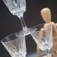Set of 6 chiseled ribbed glasses