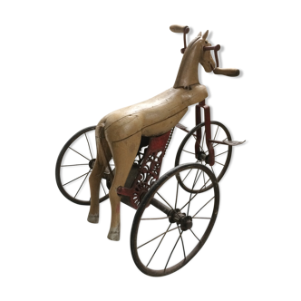 horse trycicle carousel, 19th century child toy