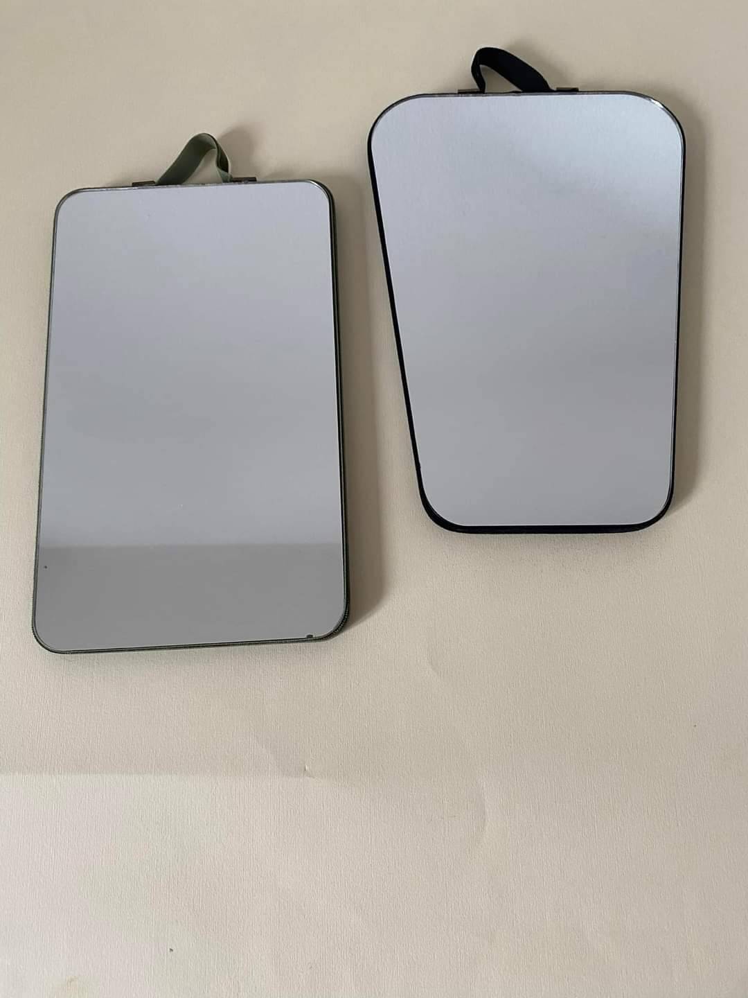 2 Small different velvet mirrors