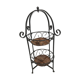 Vintage wrought iron and rattan fruit basket