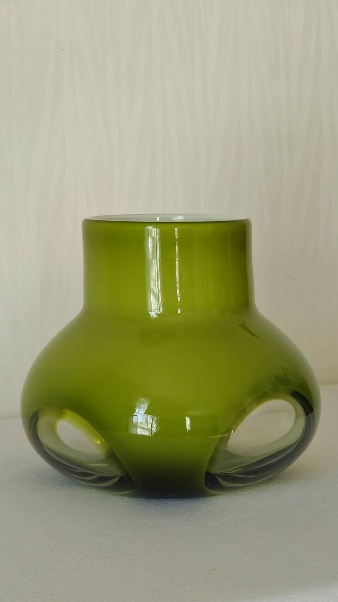 Vase en verre soufflé Space Age
