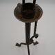 Brutalist wrought iron candle holder