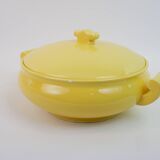 Large yellow modernist soup tureen