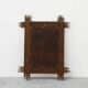 Grand miroir vintage en bambou avec miroir biseauté, France années 1960