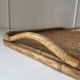Rattan serving tray