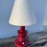 Lampe en céramique bordeaux