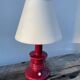 Burgundy ceramic lamp