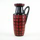 Fat Lava ceramic vase with relief texture, West German pottery, 1970s