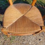 6 Old Straw Chairs in Fruit Tree