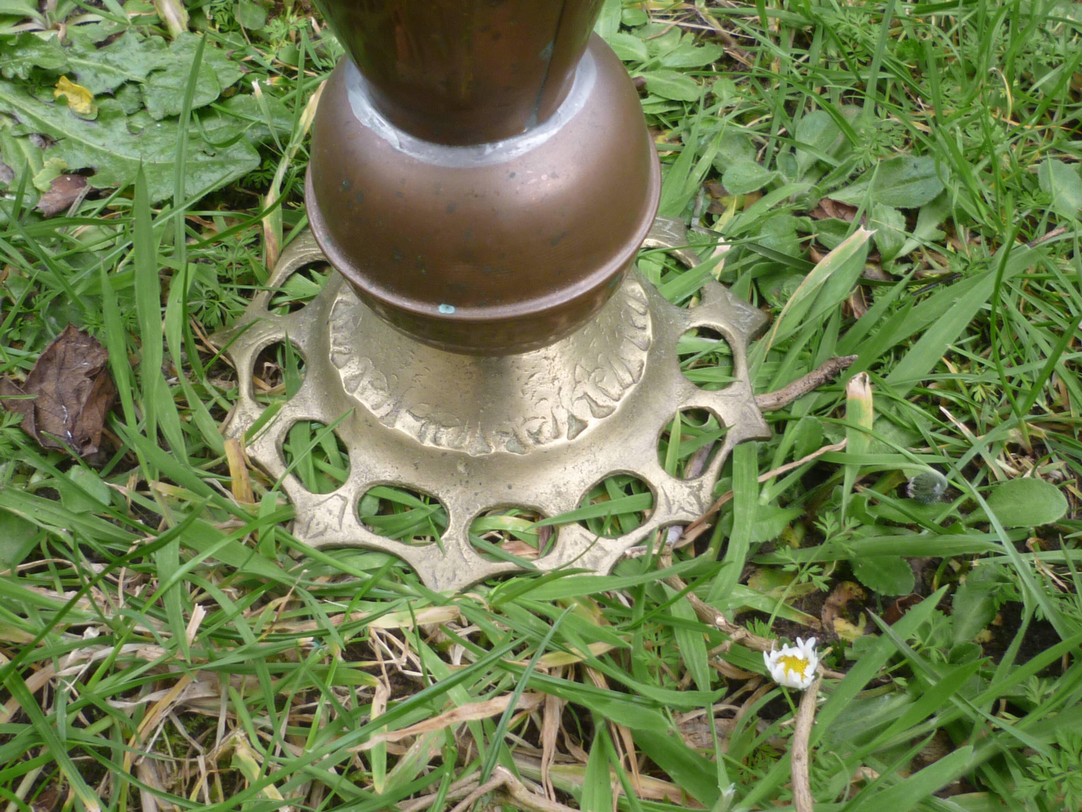 Copper and brass umbrella holder