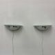 Pair of post modern wall lamps chrome and glass , 1980s