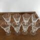 Set of 8 mismatched Arques crystal glasses
