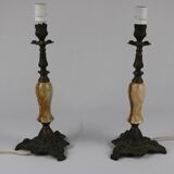 Old marble chandelier lamps