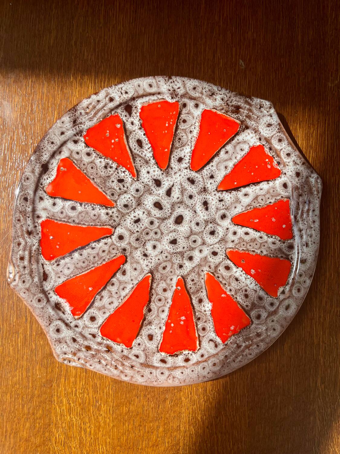 Vintage ceramic plate Vallauris style