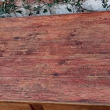 Oak farmhouse table, six drawers