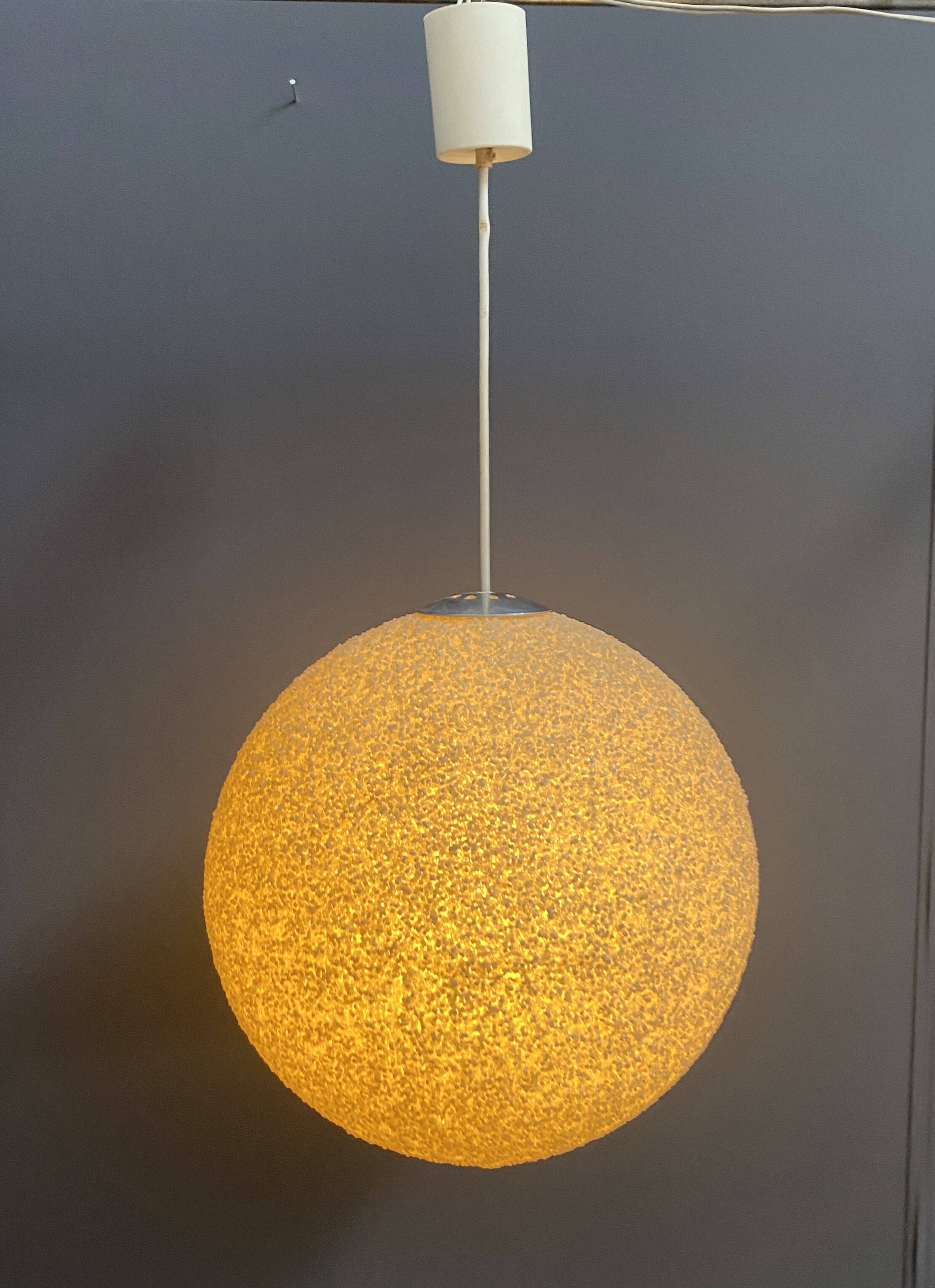 Suger ball lamp in yellow by John and Sylvia Reid 1960s