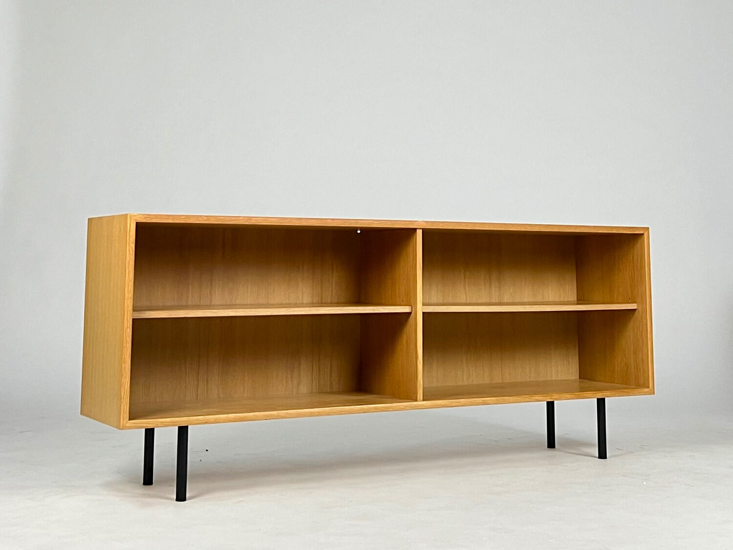 Vintage shelf sideboard lowboard bookcase WK oak mid-century