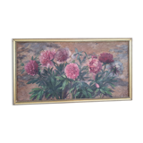 Ancient peonies painting