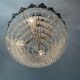 Hot air balloon chandelier in silver bronze and crystal tassels