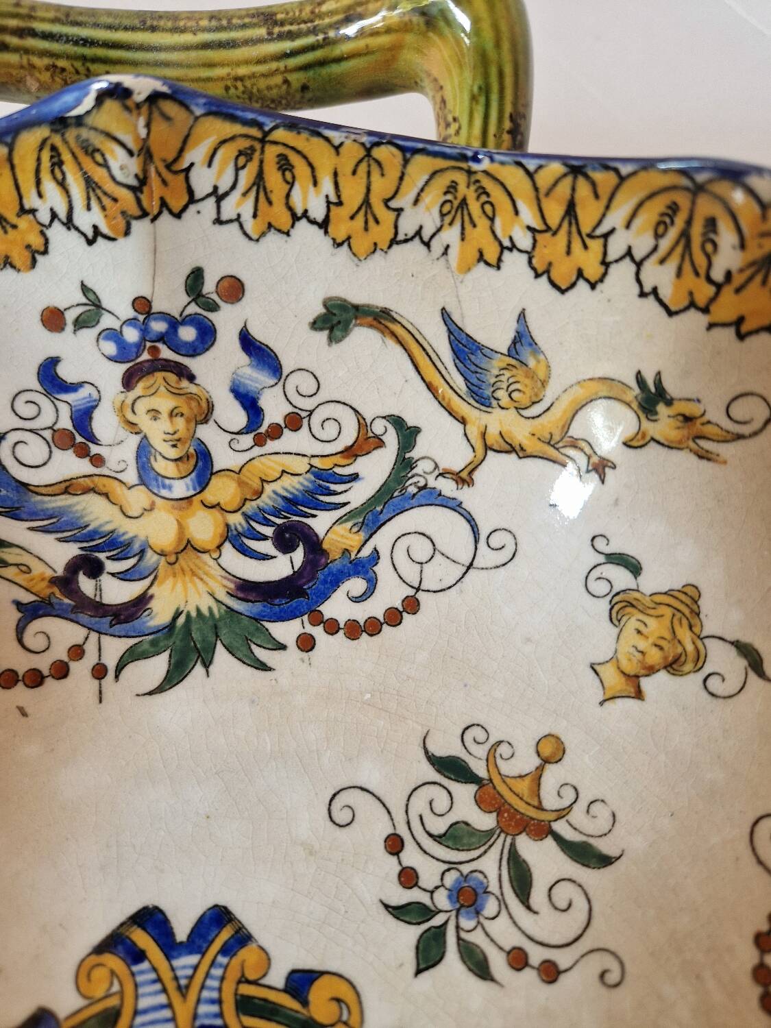 Old ceramic cup / salad bowl signed gien 1900