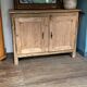 Old low buffet 2 doors in natural wood