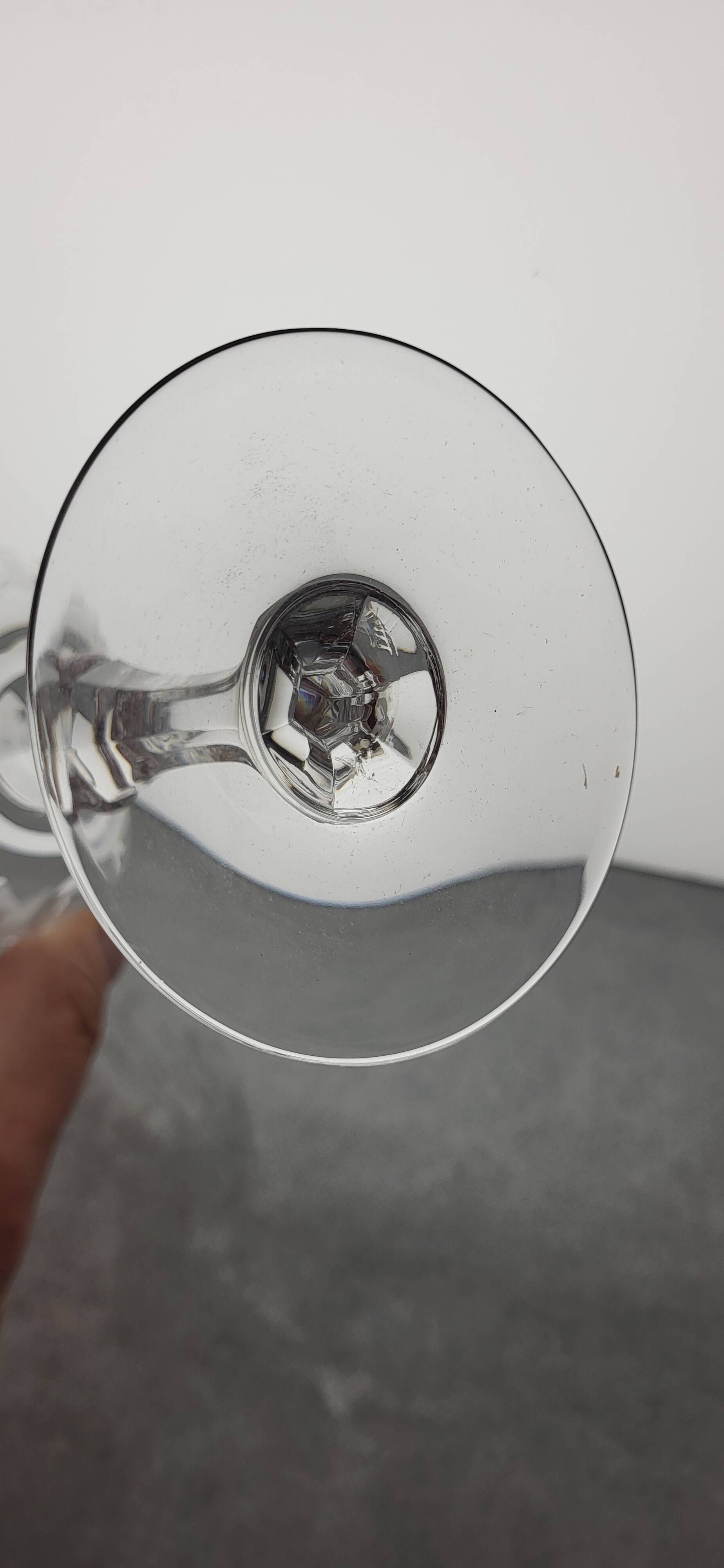 6 signed crystal water/wine glasses