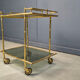 Vintage brass faux bamboo trolley, 1960s