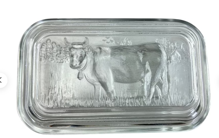 Glass butter Luminarc arc international dish, transparent