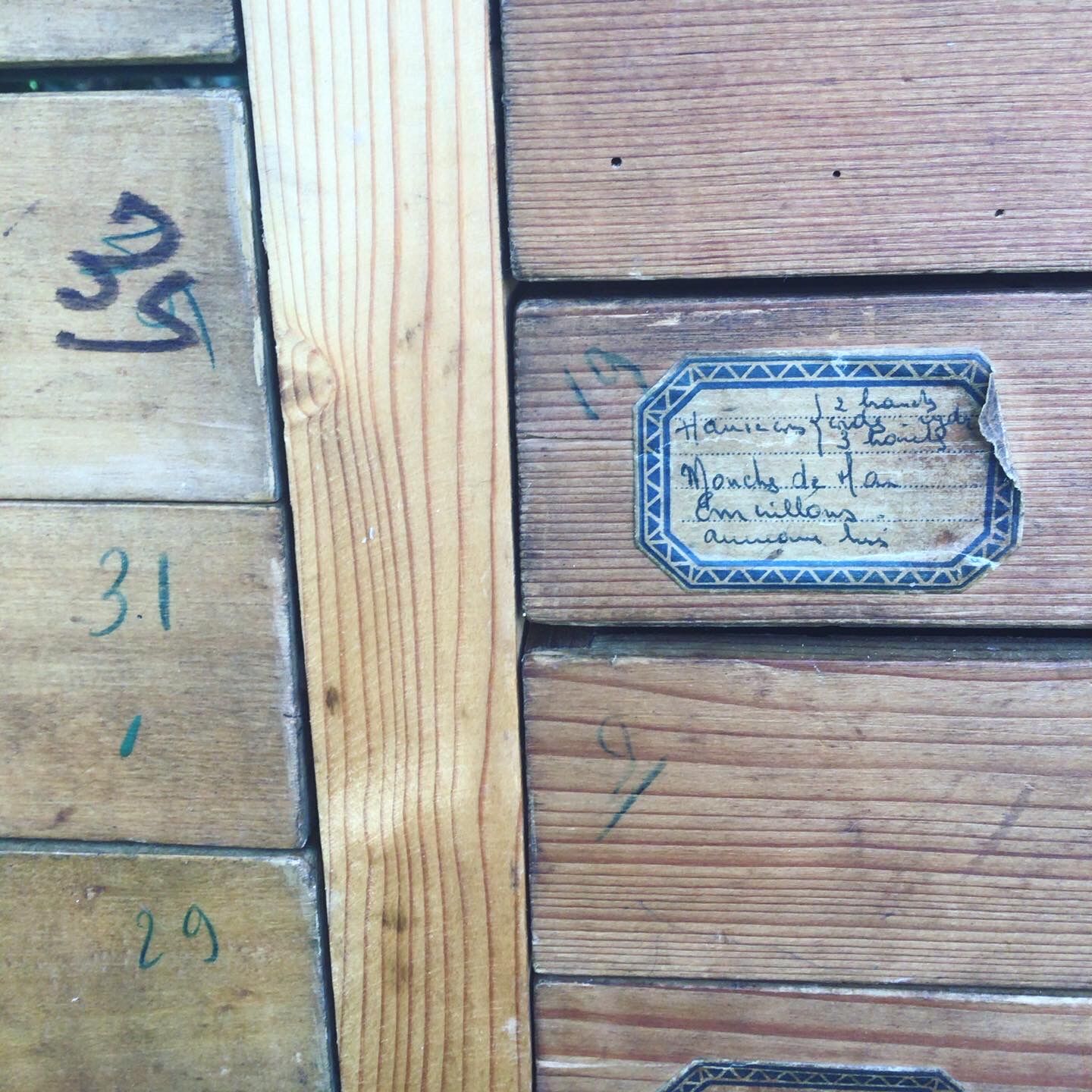 Haberdashery furniture in solid wood