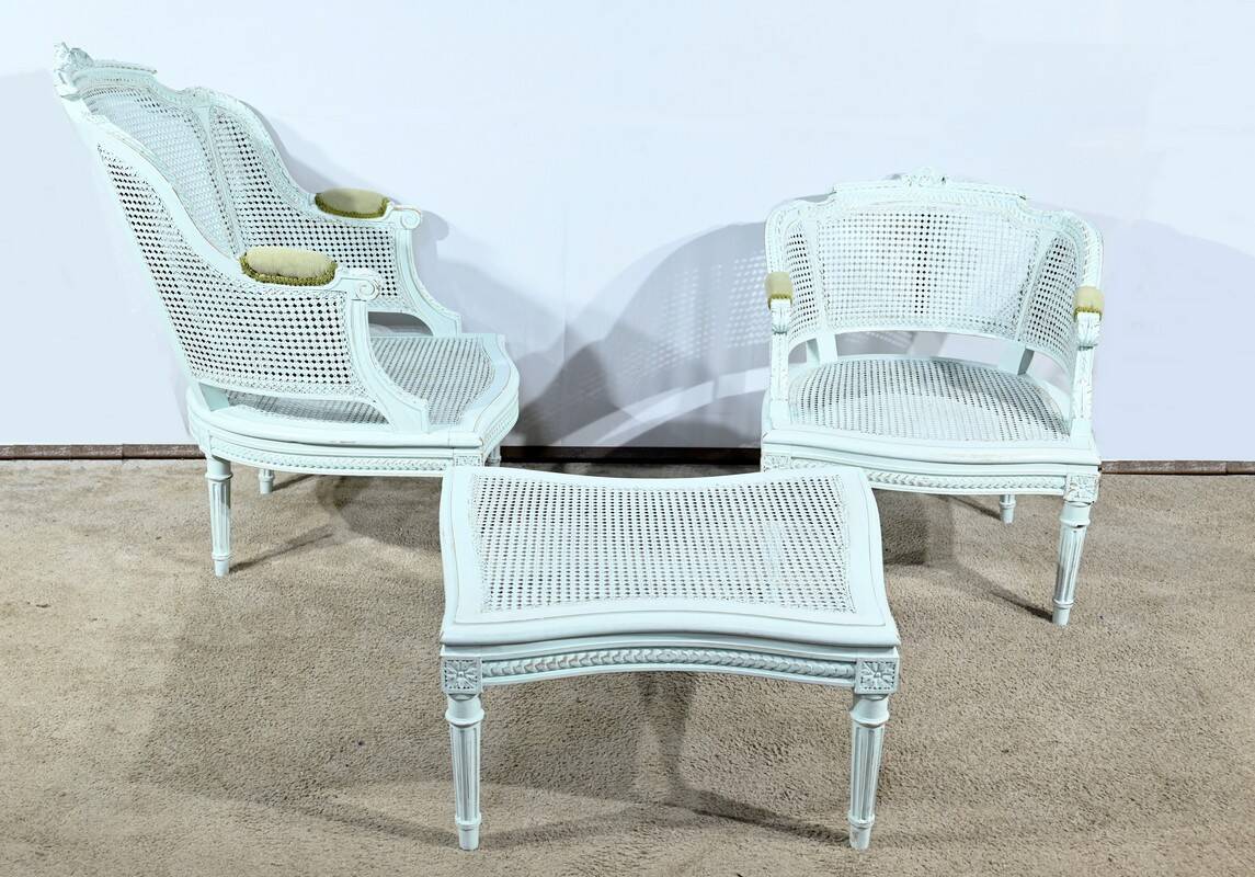 Broken Beech Duchess with Rechampi, Louis XVI style – 2nd part of the 19th century