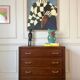 Commode en bois massif vintage années 60