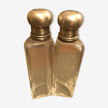 Silver cork bottles