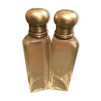 Silver cork bottles