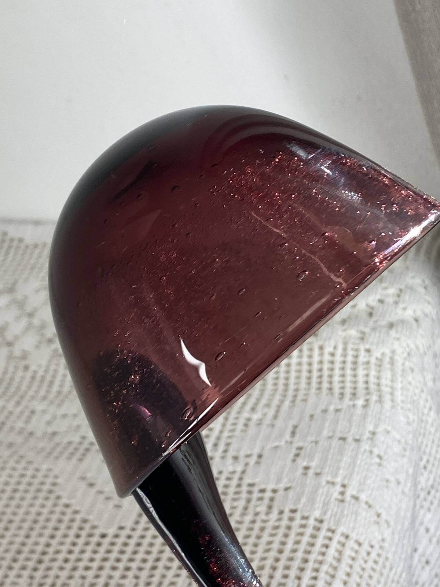 Sangria ladle, in blown and bubbled glass, Biot
