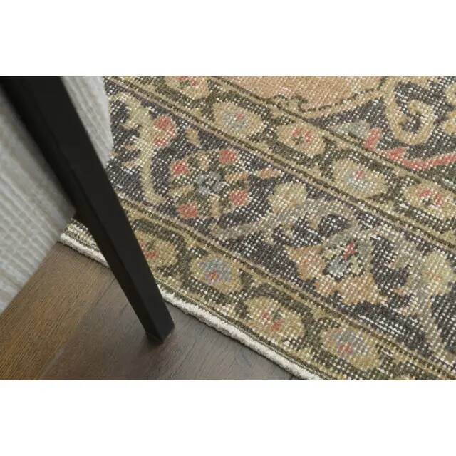 1970s Vintage Turkish Oushak Handmade Wool Cotton Orange Runner Rug 147x386
