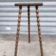 1950s Beaded Wooden Tripod Stool