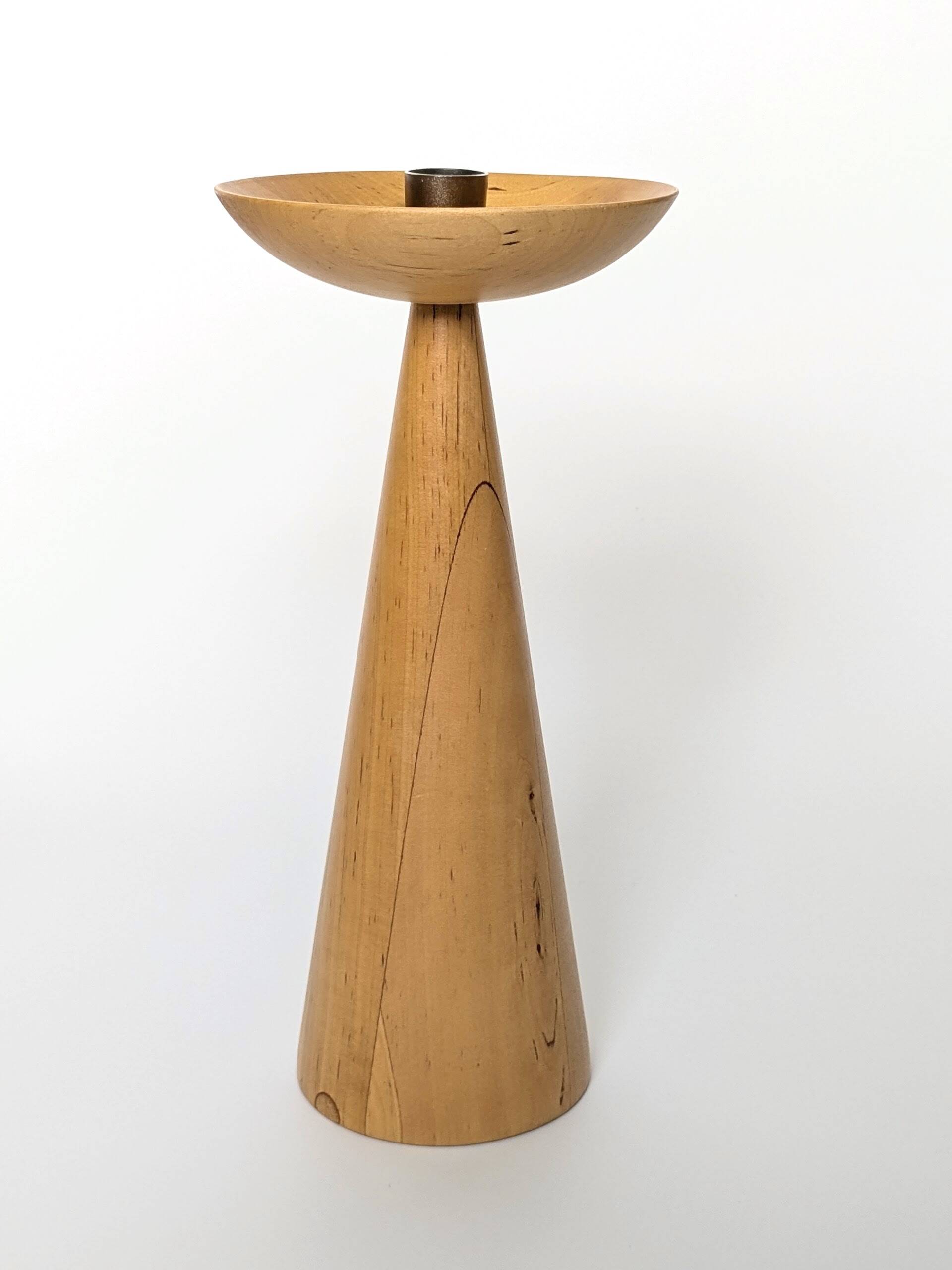 Bougeoirs en bois tourné IKEA vintage | Paire
