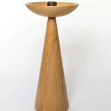 Vintage IKEA turned wooden candle holders | Pair