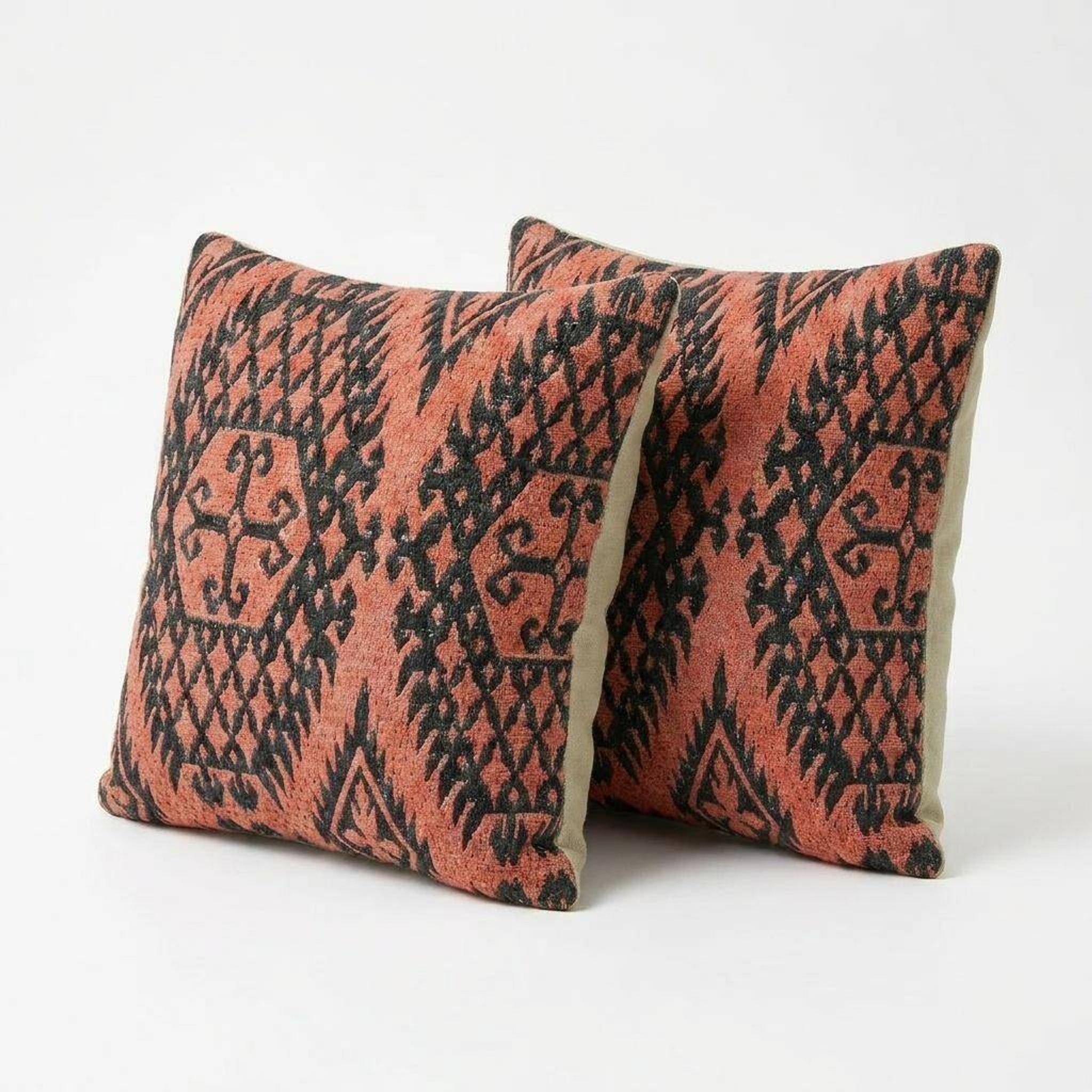 Set of 2 vintage kilim cushion covers 41x41 cm