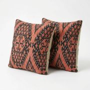 Set of 2 vintage kilim cushion covers 41x41 cm