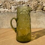 Service orangeade en verre texturé - Made in Italy