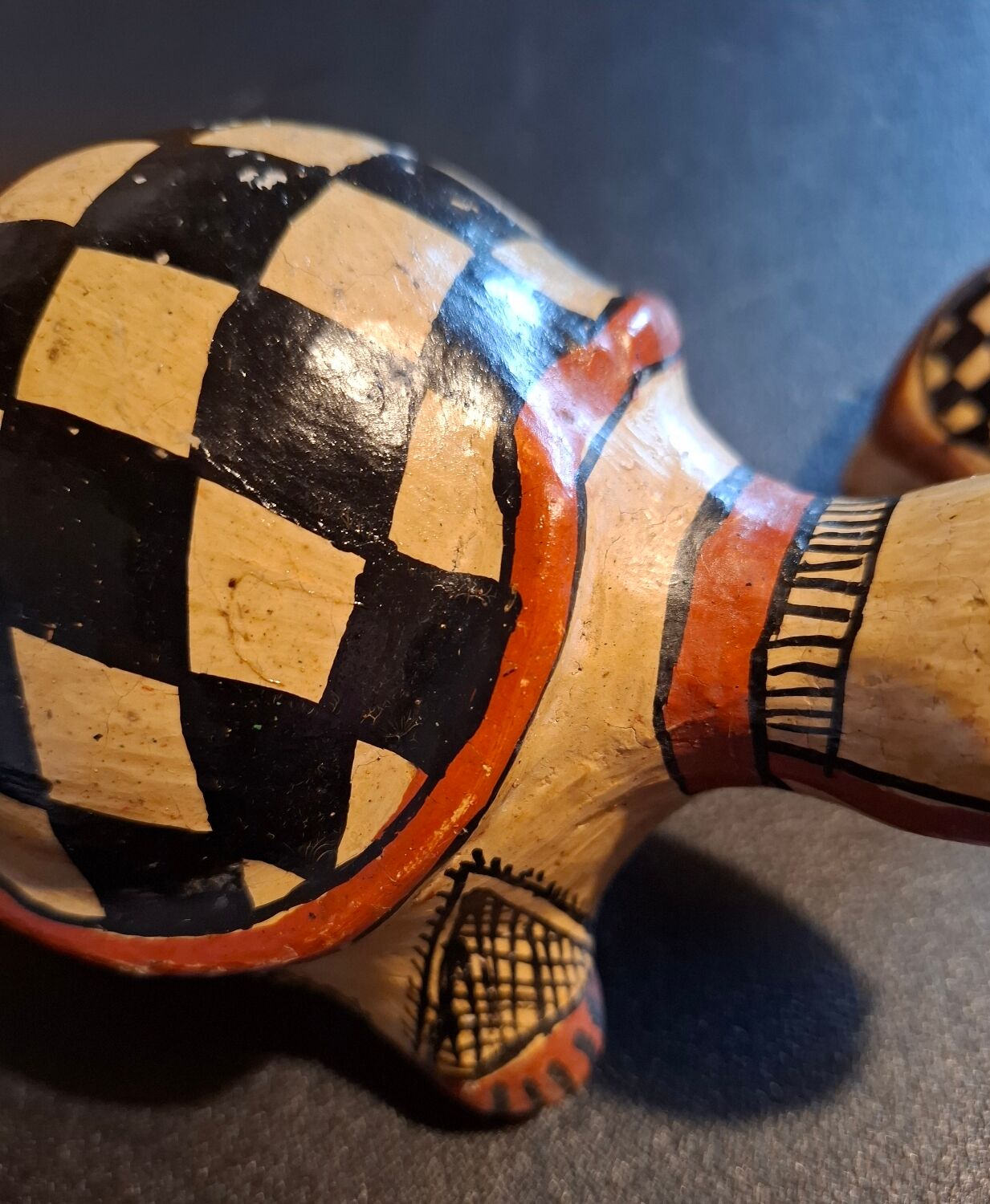 Traditional Berber ceramic turtle family