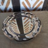 Round stainless steel serving dish
