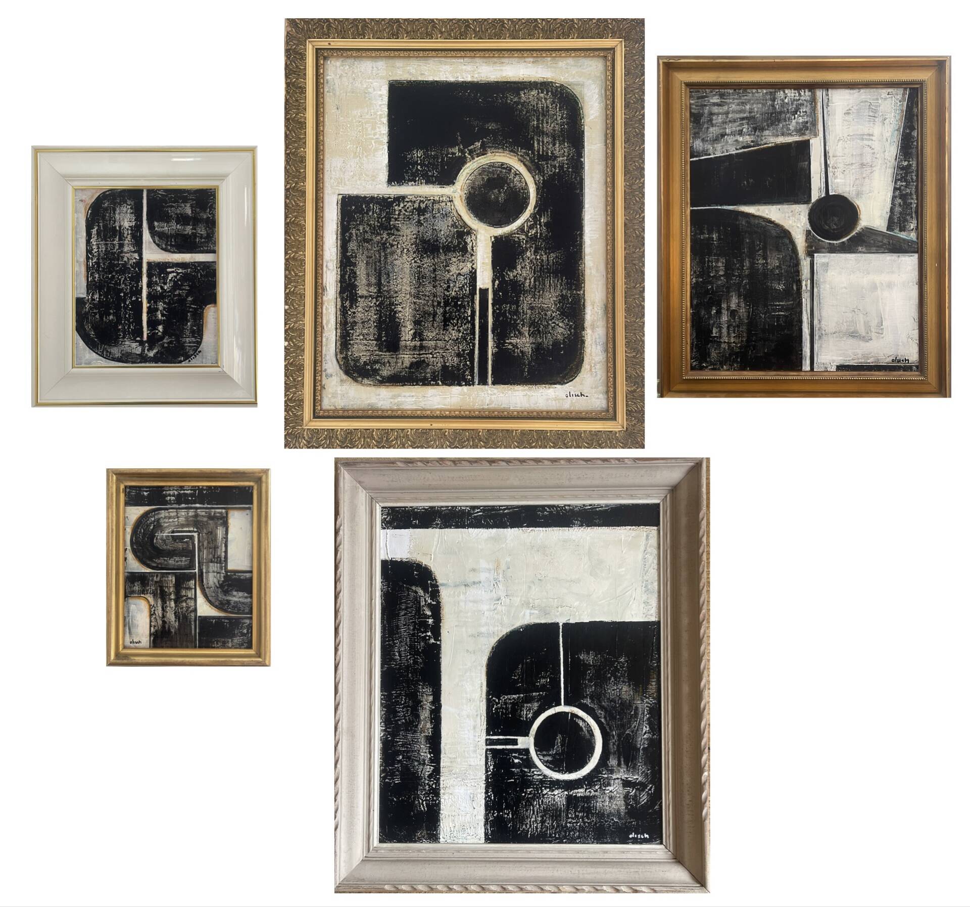 5 Paintings by the artist Olisch