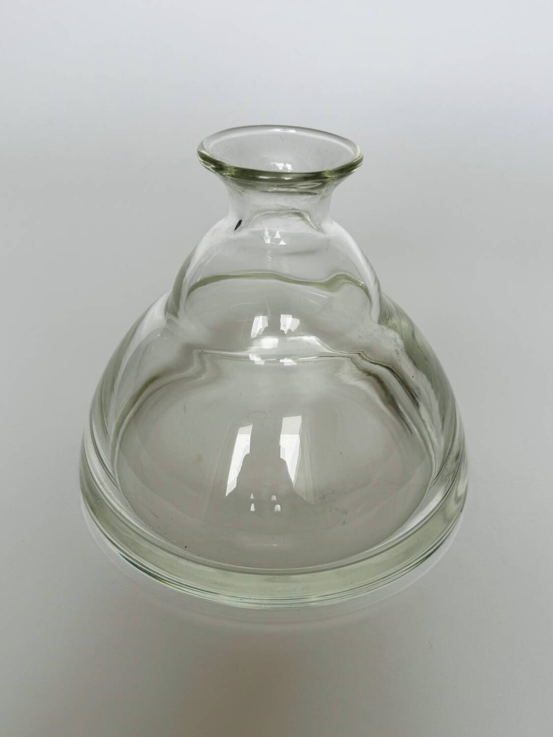 Vintage Modernist Bubble Clear Glass Vase