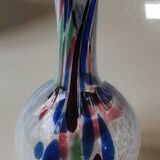 Speckled Blown Art Glass Ball Vase