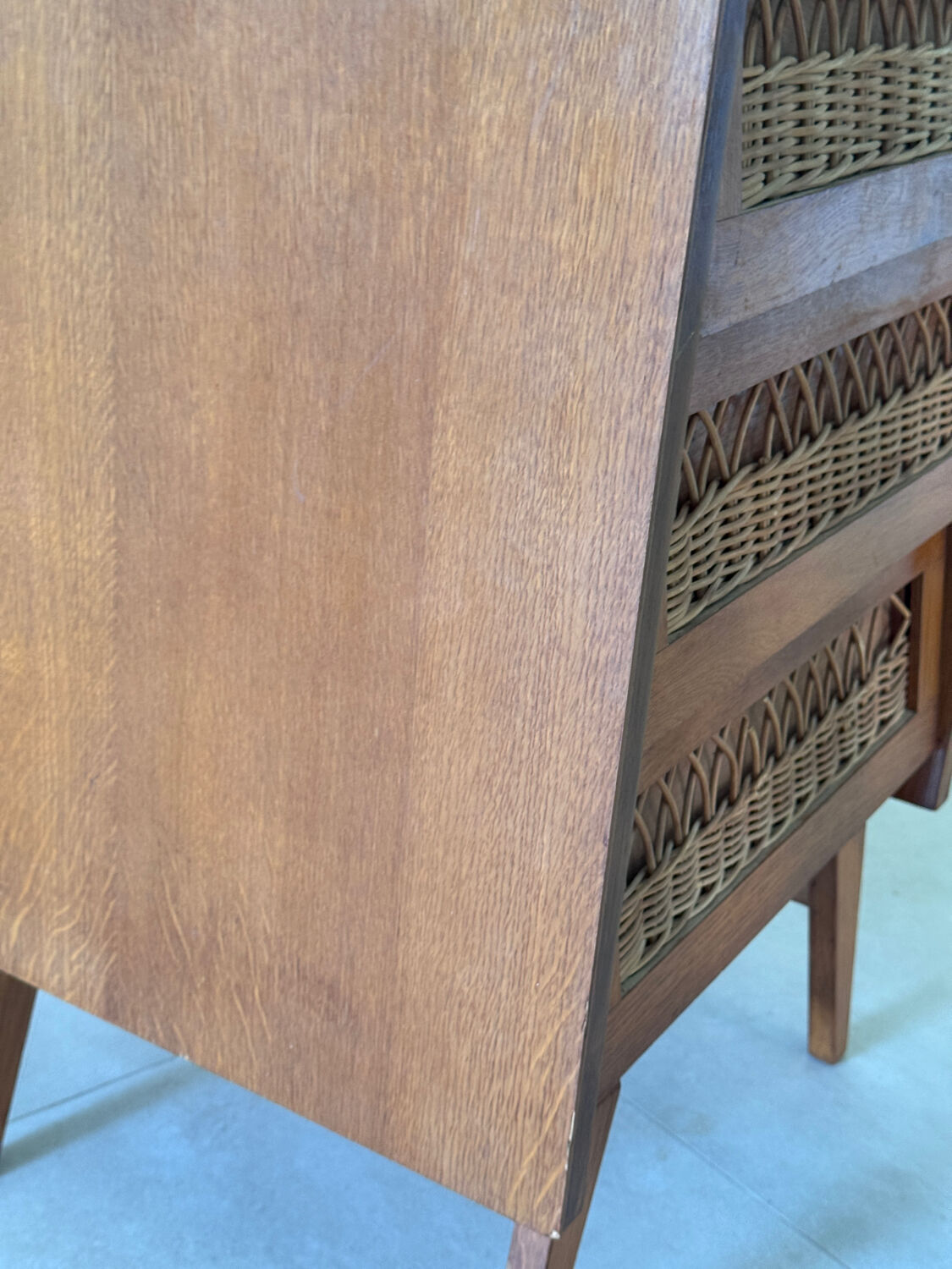 Vintage chest of drawers with tapered legs