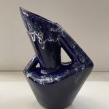 Ceramic orangeade service in ultramarine blue, workshop 59 - Vallauris -