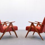Mid Century Easy Chair Model B - 310 Var in Rusty Orange