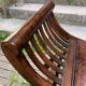 Fauteuil curule en bois et cuir
